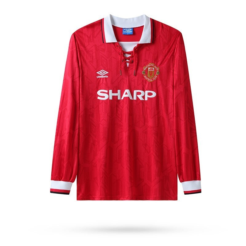 Camisa Retrô Manchester United I Manga Longa 1992/94