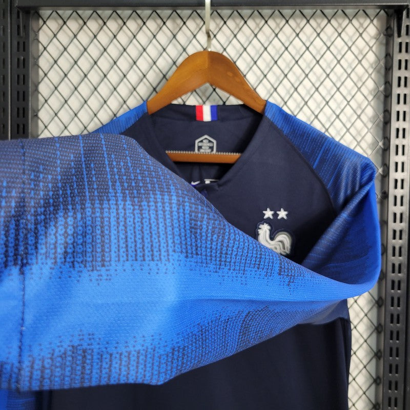 Camisa Retrô França I Manga Longa 2018/19