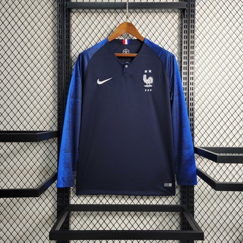 Camisa Retrô França I Manga Longa 2018/19