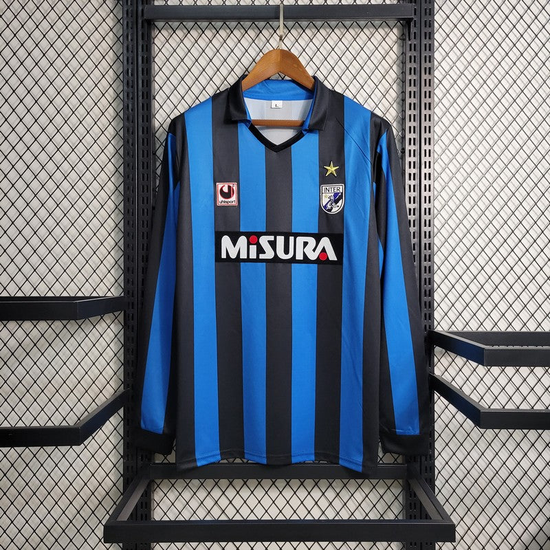 Camisa Retrô Inter Milan I Manga Longa 1998
