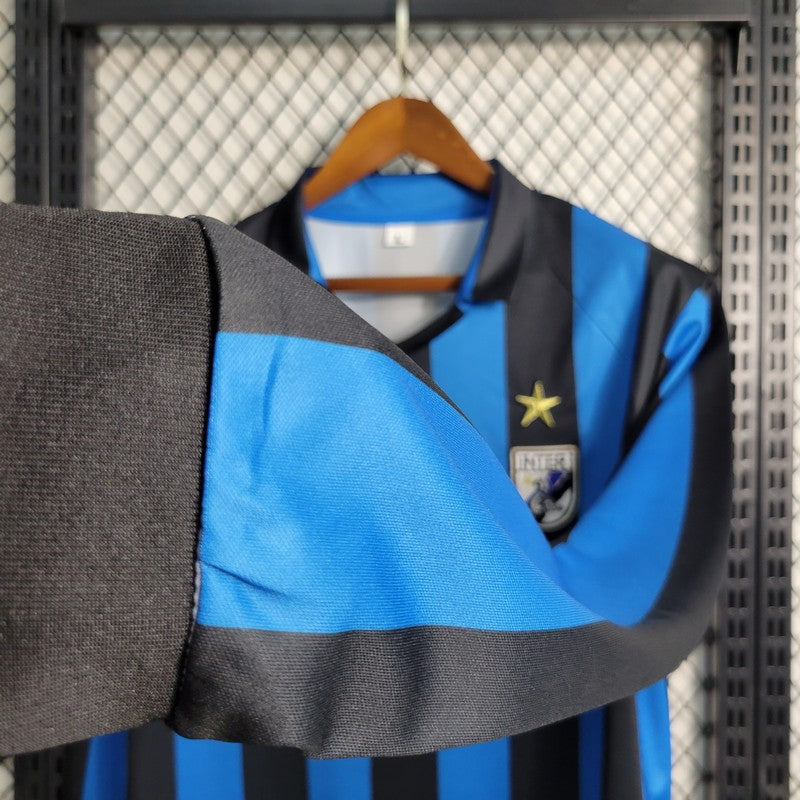 Camisa Retrô Inter Milan I Manga Longa 1998