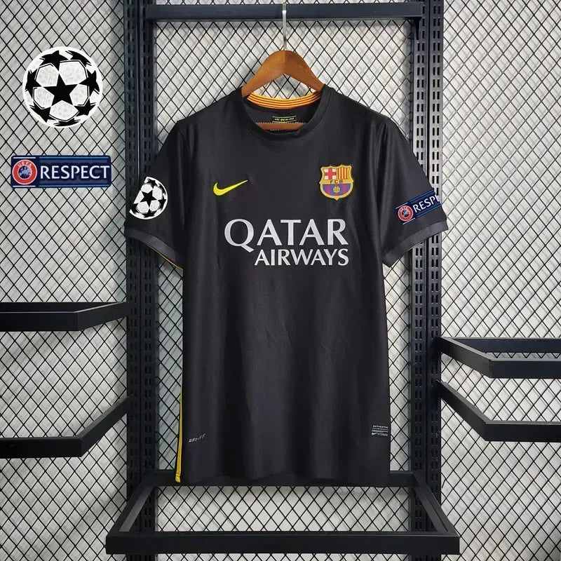 Camisa Retrô Barcelona lll 2013/14 Com Patchs e #10 Messi
