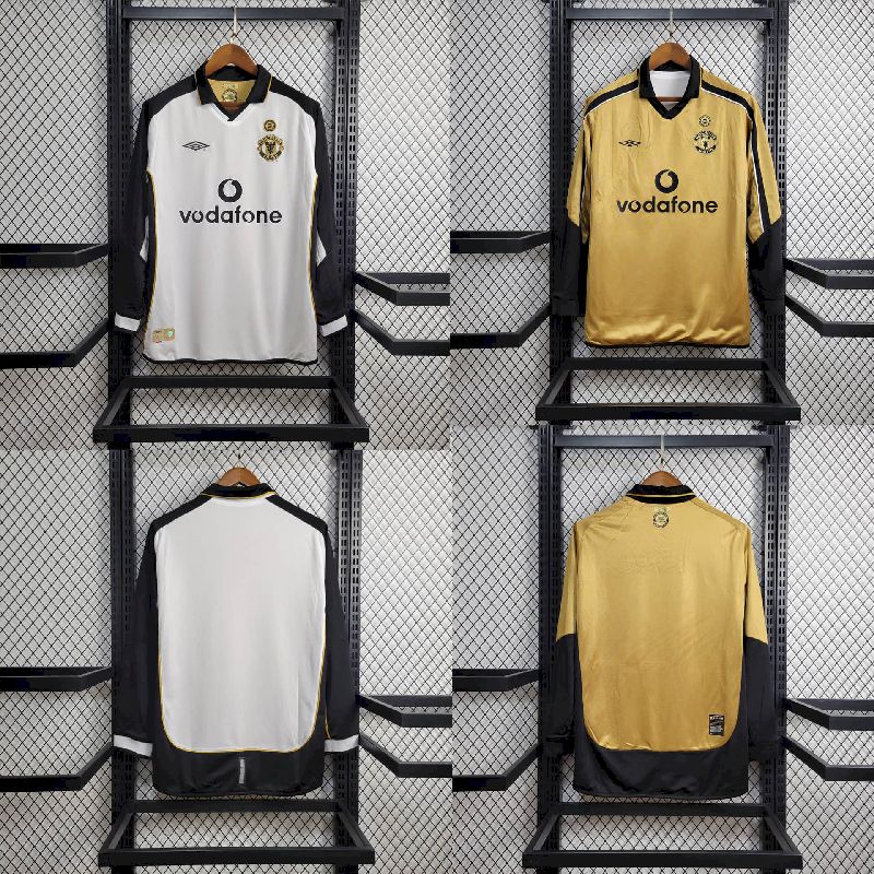 Camisa Retrô Manchester United II Manga Longa 2001/02