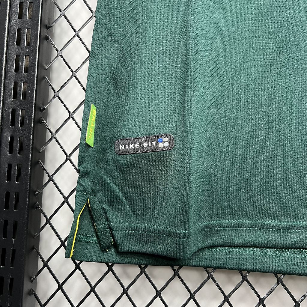 Camisa Retrô Brasil Goleiro 1998 - Verde Escuro