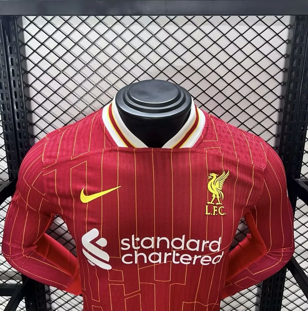 Camisa Liverpool Manga Longa I 2024/25 Jogador Masculina