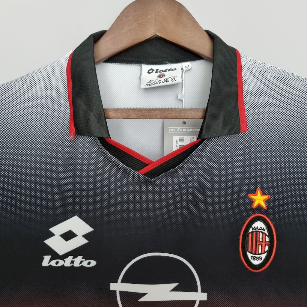 Camisa Retrô AC Milan Treino 1995/96- Preta