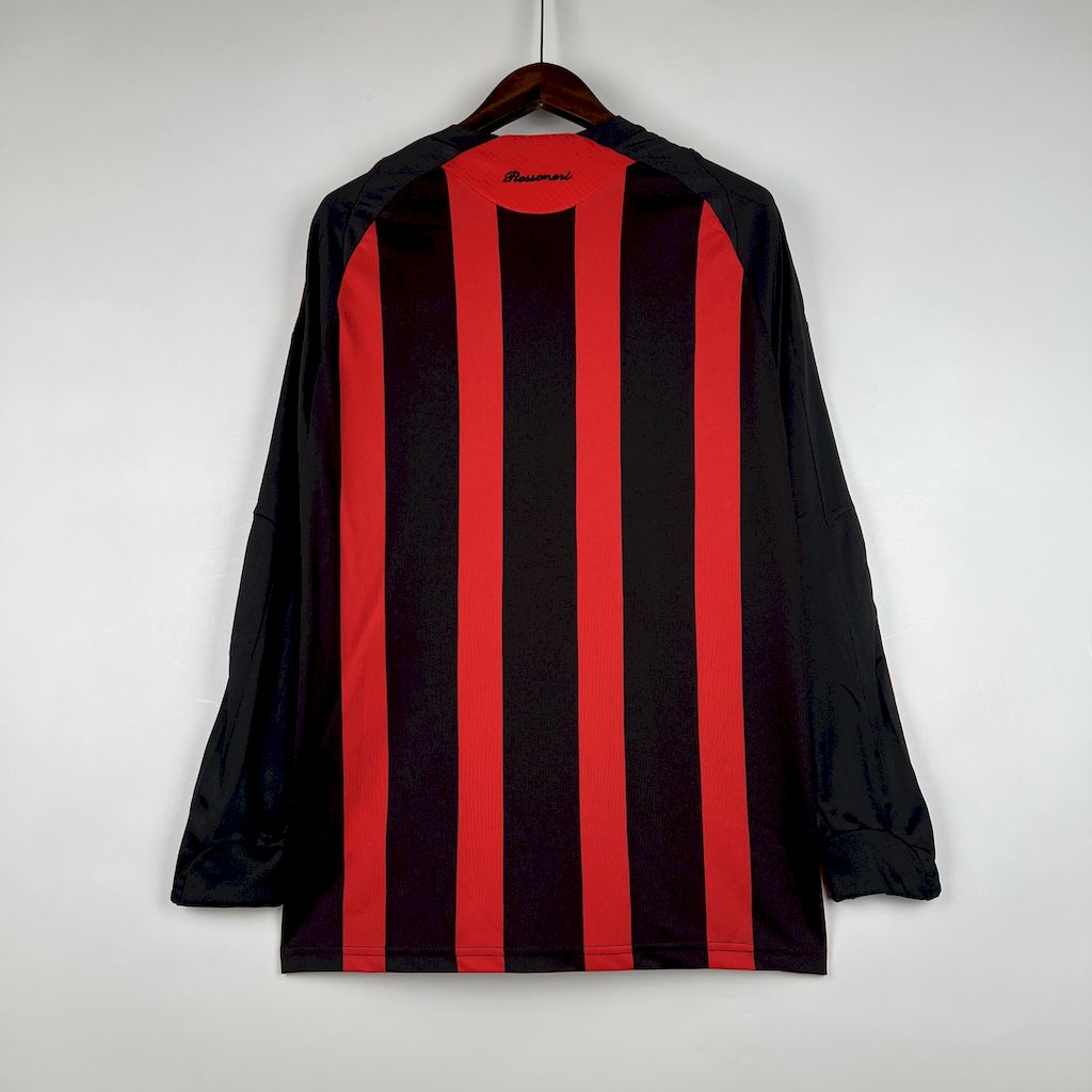 Camisa Retrô AC Milan I Manga Longa 2008/09
