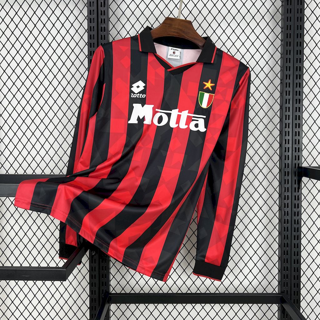 Camisa Retrô AC Milan I Manga Longa 1993/94