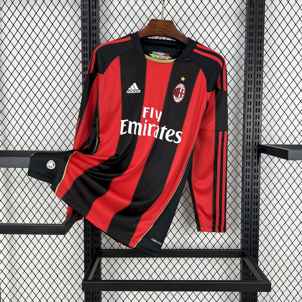 Camisa Retrô AC Milan I Manga Longa 2010/11