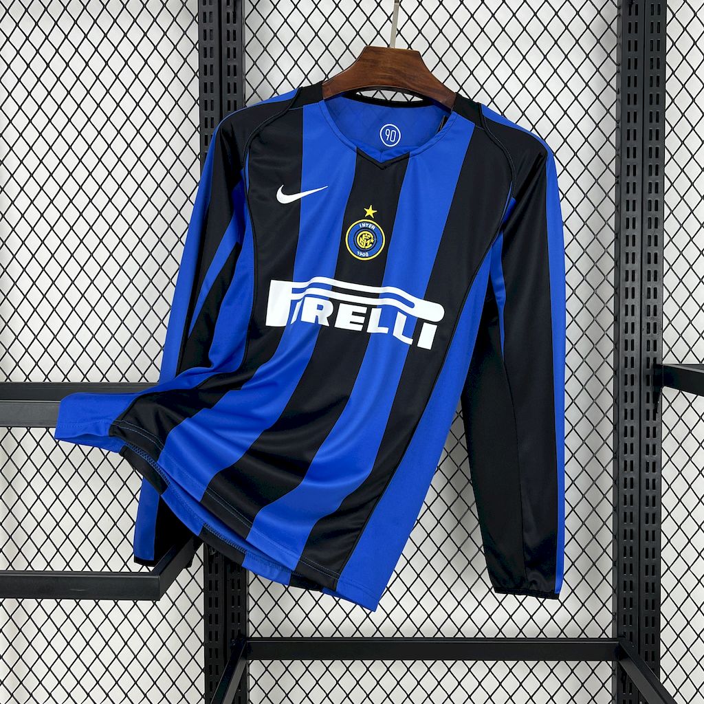 Camisa Retrô Inter Milan I Manga Longa 2004/05