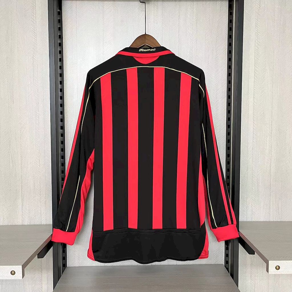 Camisa Retrô AC Milan I Manga Longa 2006/07