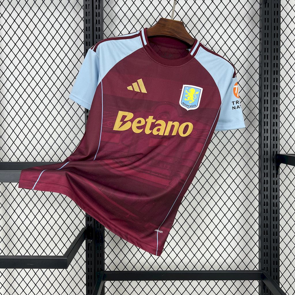 Camisa Aston Villa I 2025/26 Torcedor Masculina