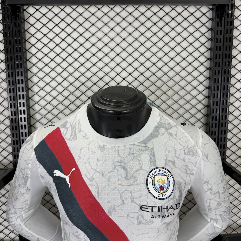 Camisa Manchester City Manga Longa II 2025/26 Jogador Masculina