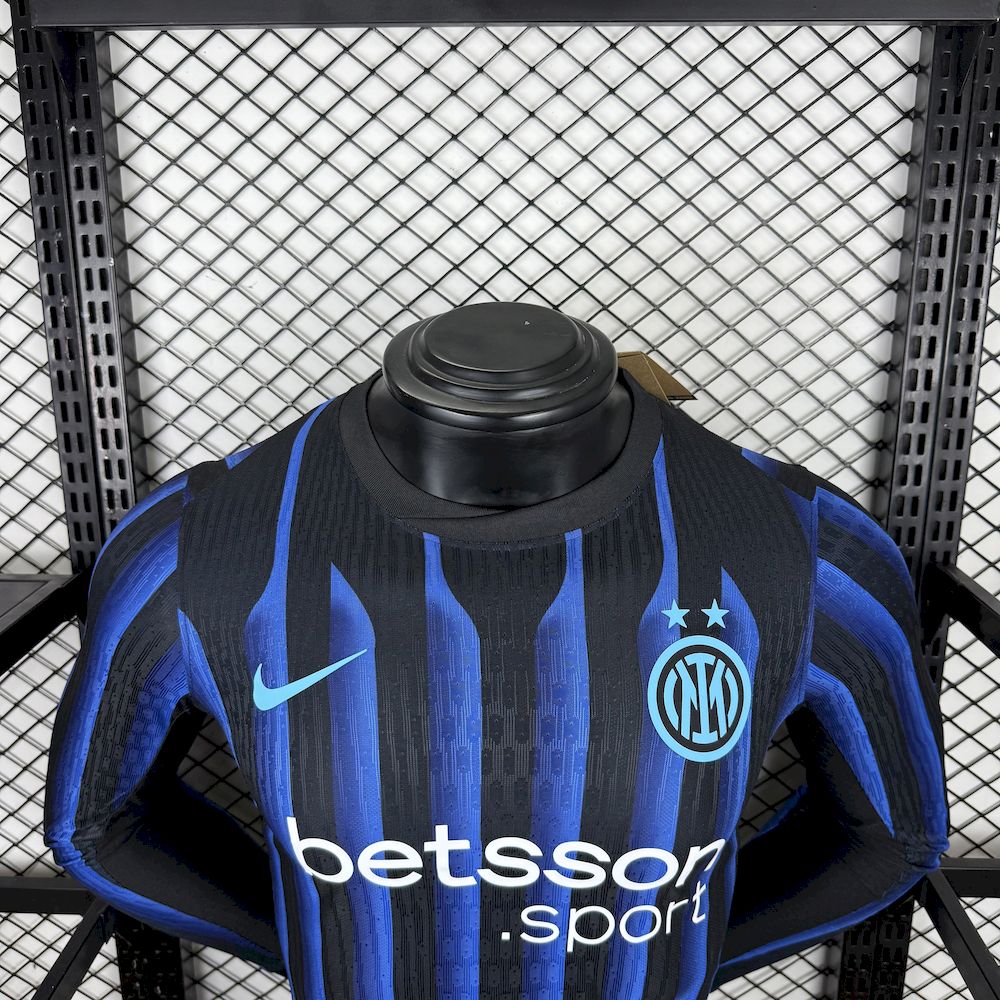 Camisa Inter Milan I Manga Longa 2025/26 Jogador Masculina