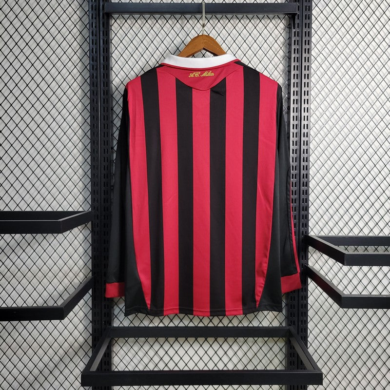 Camisa Retrô AC Milan I Manga Longa 2009/10