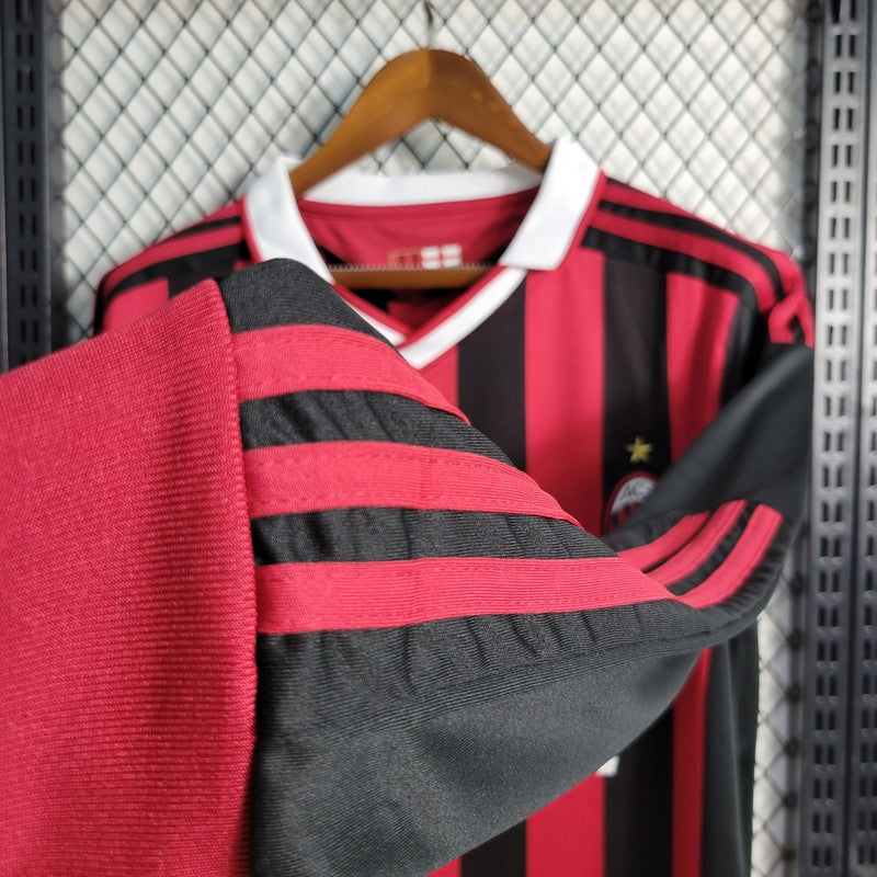 Camisa Retrô AC Milan I Manga Longa 2009/10
