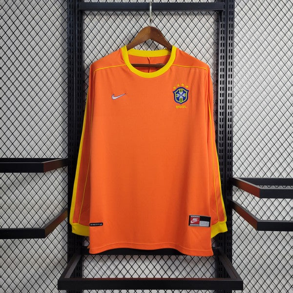 Camisa Retrô Brasil Goleiro Manga Longa 1998