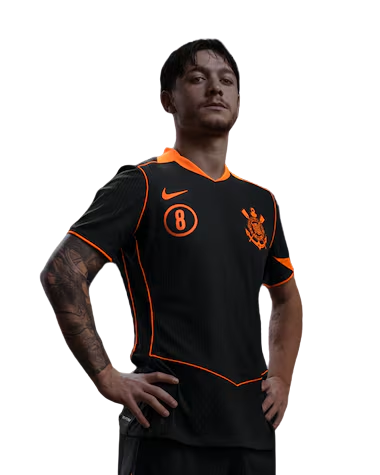 Camisa Corinthians Third 2025, Camisa Corinthians Laranja e Preta, Uniforme 3 Corinthians 2026, Camisa do Timão Lançamento, Comprar Camisa Corinthians. nova do corinthians memphis depay garro lançamento uniforme terceira
