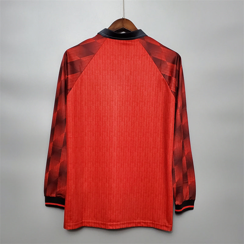 Camisa Retrô Manchester United I Manga Longa 1996