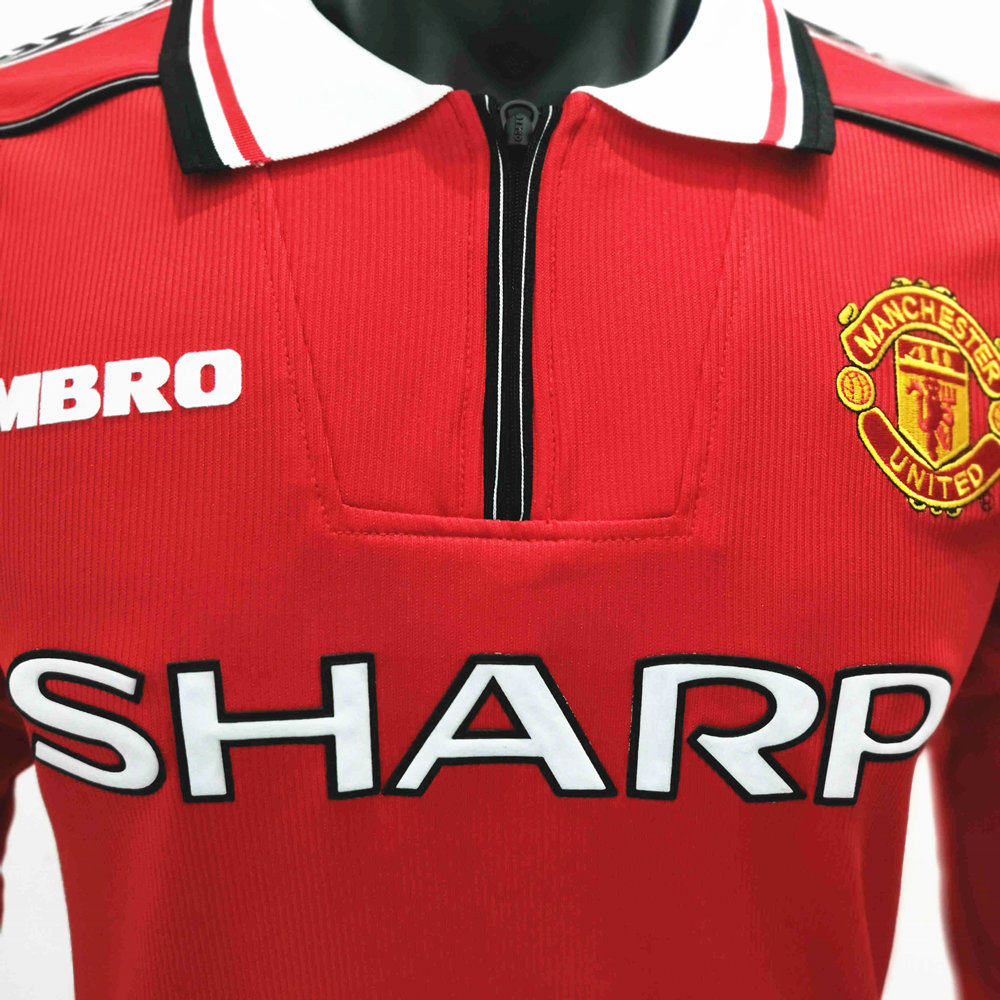Camisa Retrô Manchester United I Manga Longa 1998/99