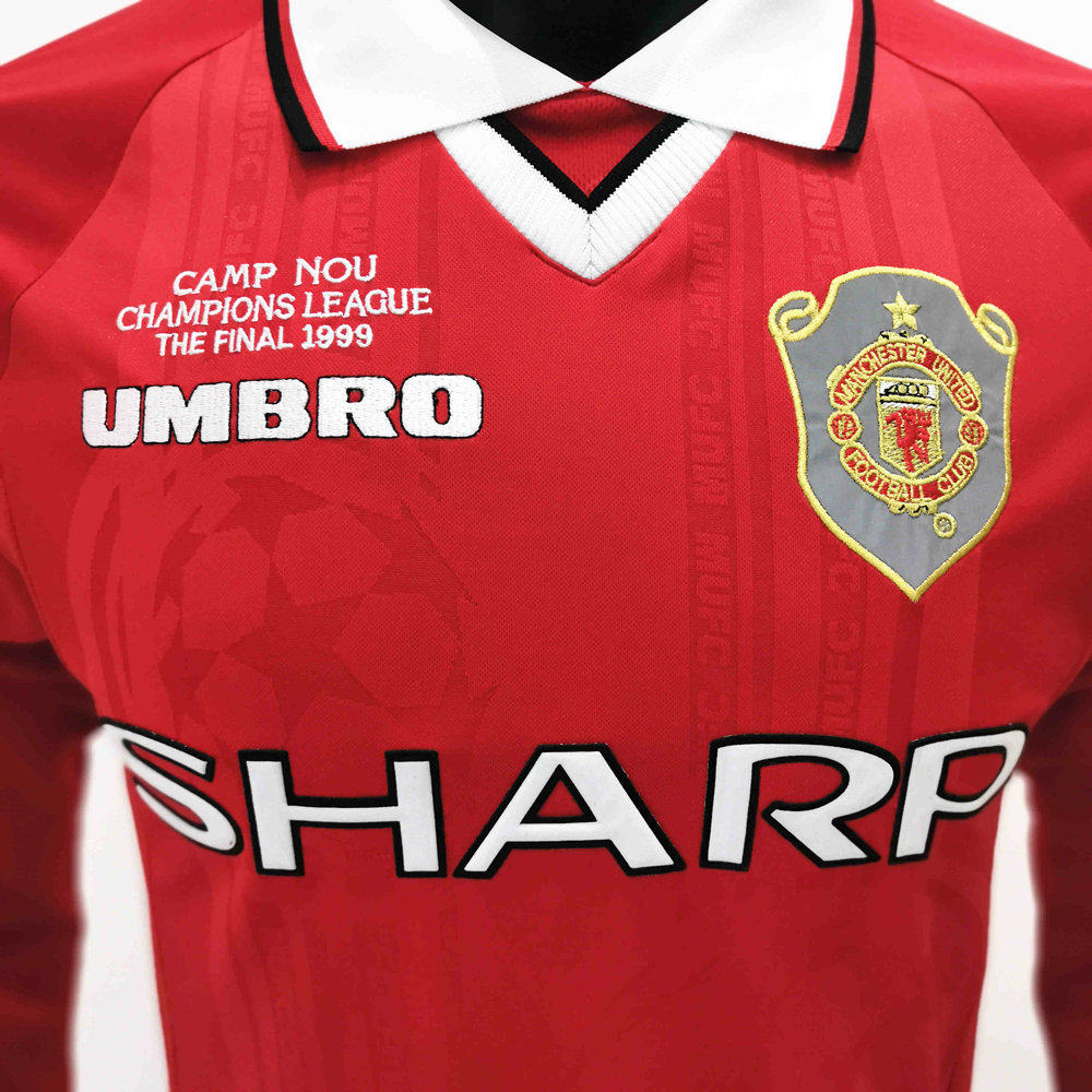 Camisa Retrô Manchester United I Manga Longa 1999/00