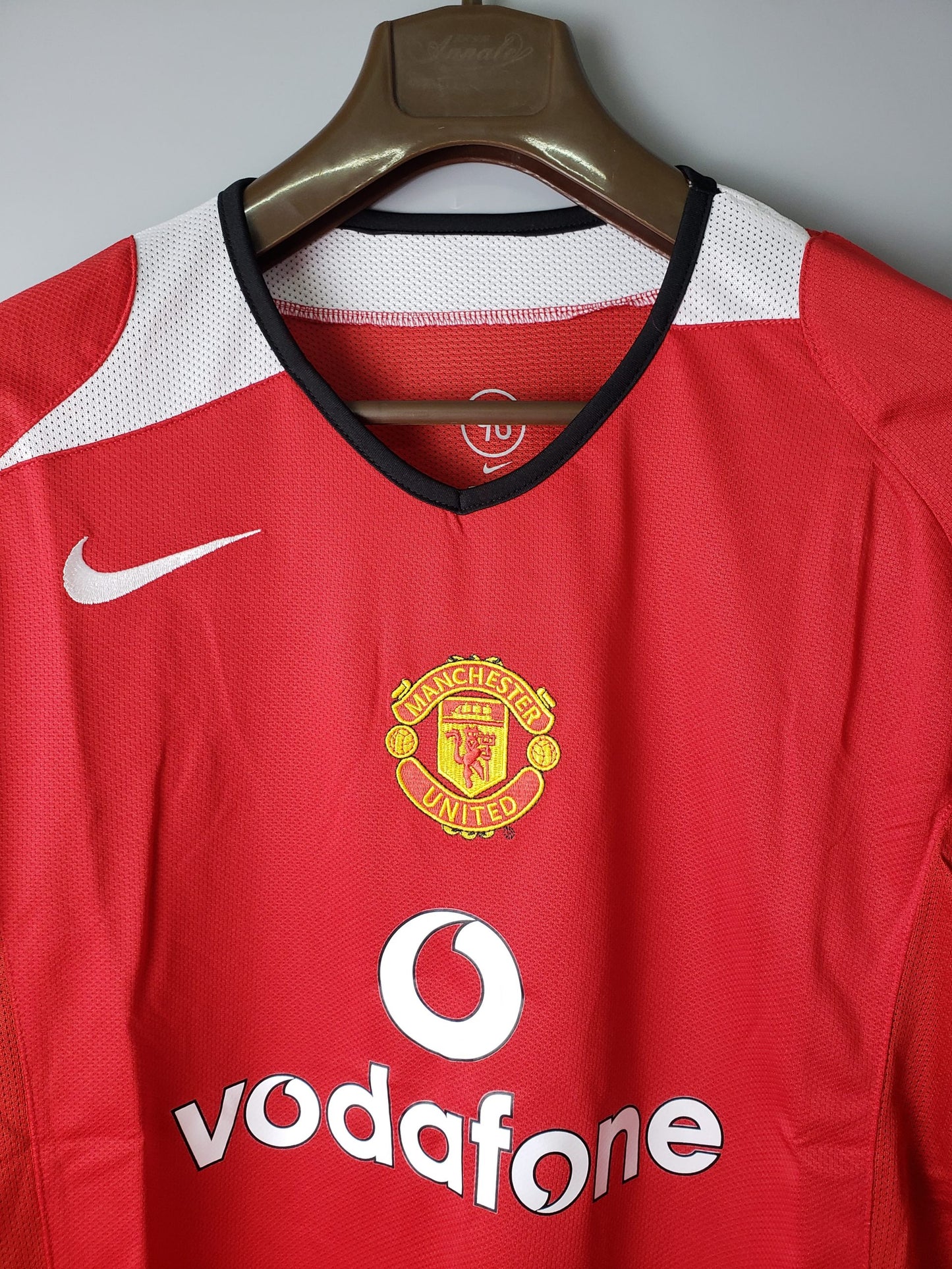 Camisa Retrô Manchester United I Manga Longa 2004/06
