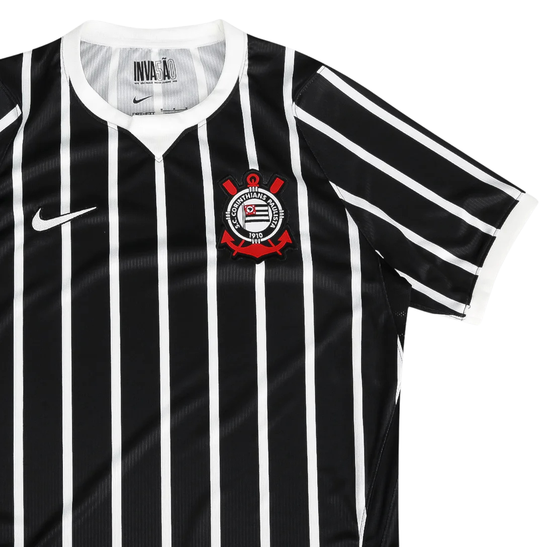 Camisa Nike Corinthians II 2026/27 Torcedor Masculina- Listrada Preto e Branco
