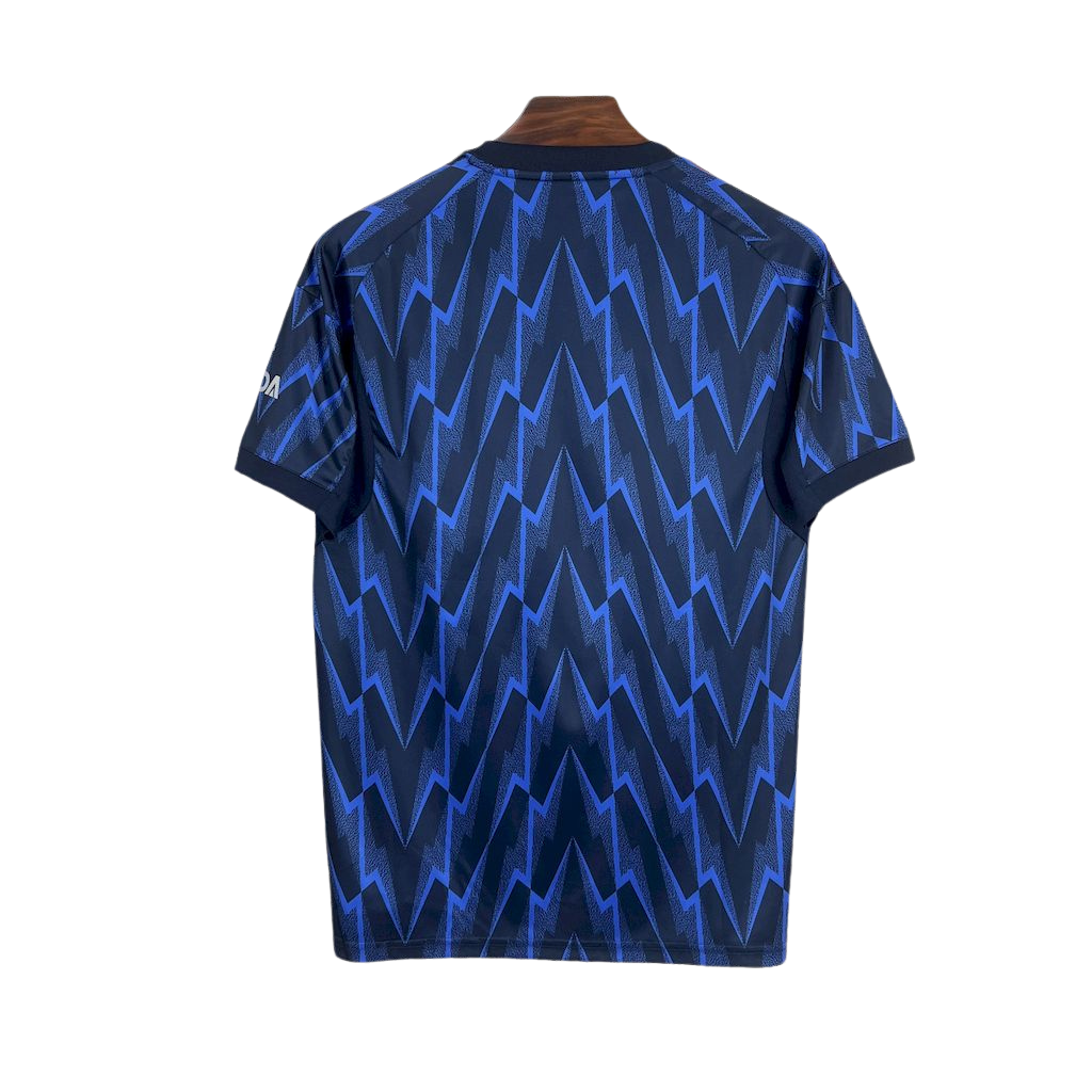 -camiseta-arsenal-away-25-26-azul- marinho-adidas-rice-champions-league-lancamento-europeu-