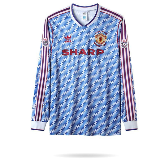 Camisa Retrô Manchester United II Manga Longa 1990/92