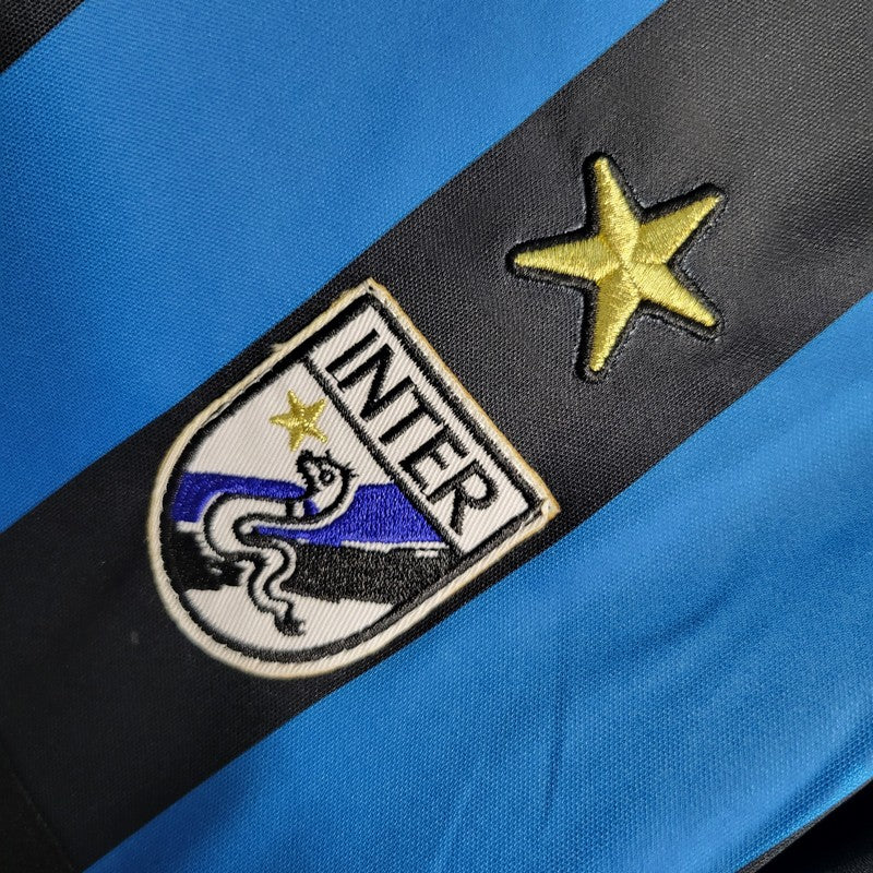 Camisa Retrô Inter Milan I Manga Longa 1998