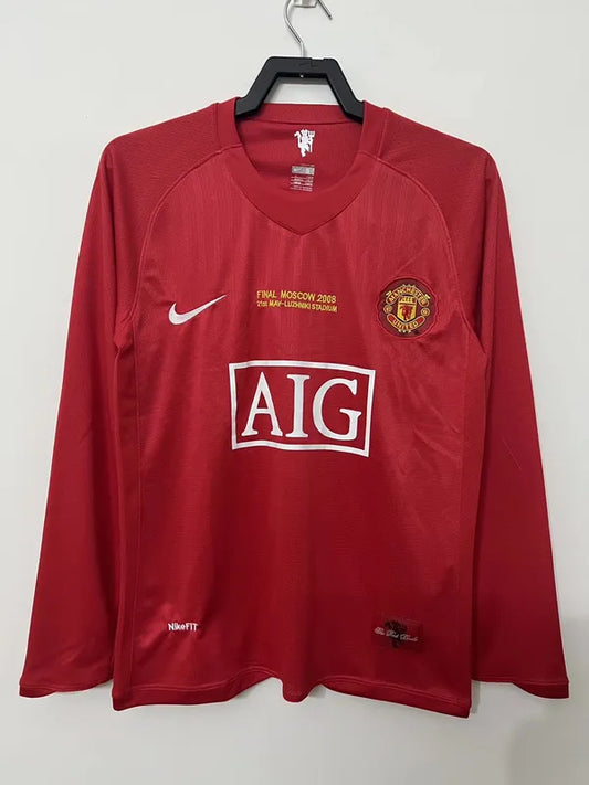 Camisa Retrô Manchester United I Manga Longa 2008