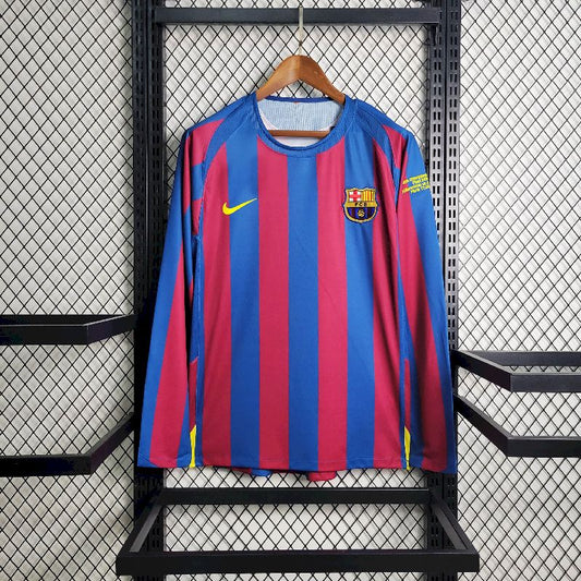 Camisa Retrô Barcelona I Manga Longa 2005/06