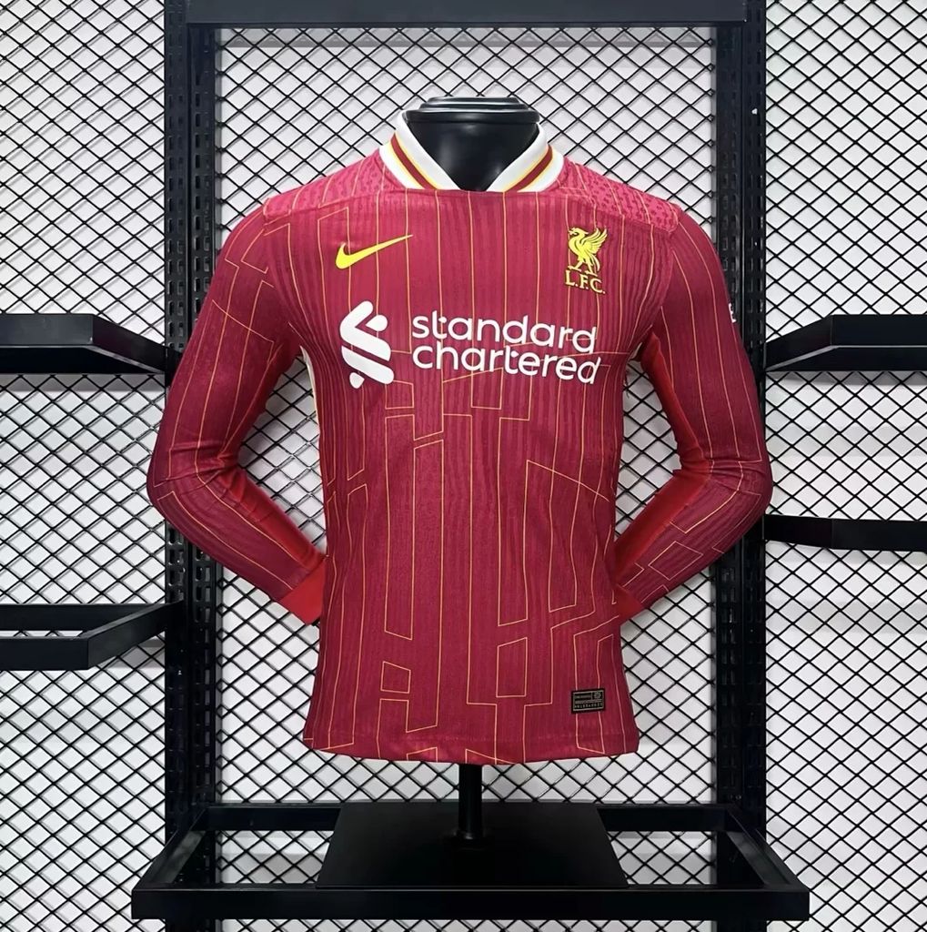 Camisa Liverpool Manga Longa I 2024/25 Jogador Masculina