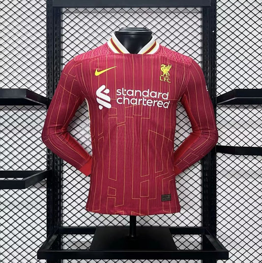 Camisa Liverpool Manga Longa I 2024/25 Jogador Masculina