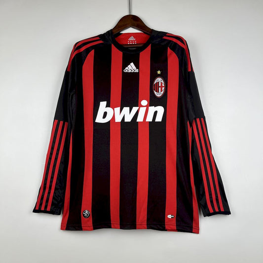 Camisa Retrô AC Milan I Manga Longa 2008/09