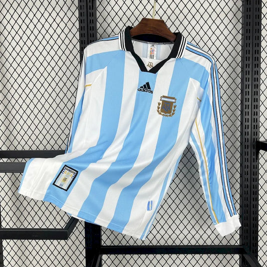 Camisa Retrô Argentina I Manga Longa 1998