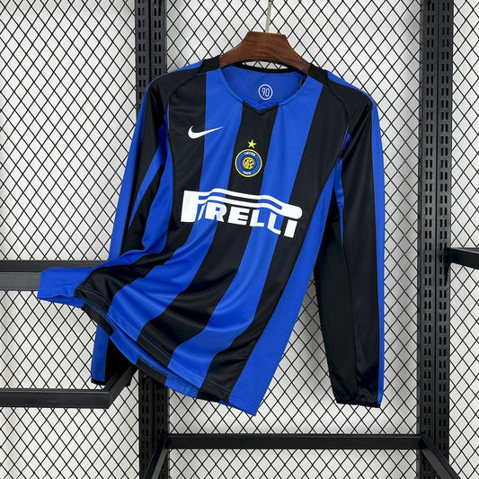 Camisa Retrô Inter Milan I Manga Longa 2004/05