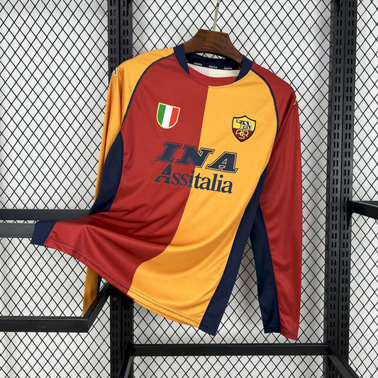 Camisa Retrô Roma I Manga Longa 2001/02