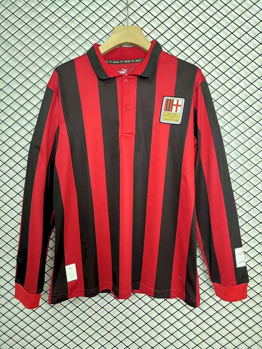 Camisa Retrô AC Milan Manga Longa 2024/25