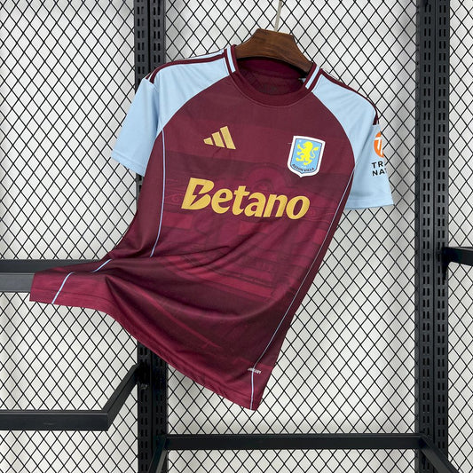 Camisa Aston Villa I 2025/26 Torcedor Masculina