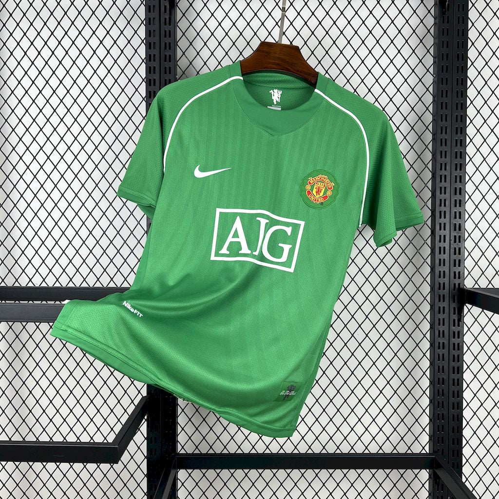 Camisa Retrô Manchester United Verde Goleiro 2007/08