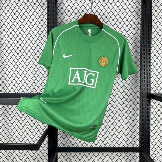 Camisa Retrô Manchester United Verde Goleiro 2007/08