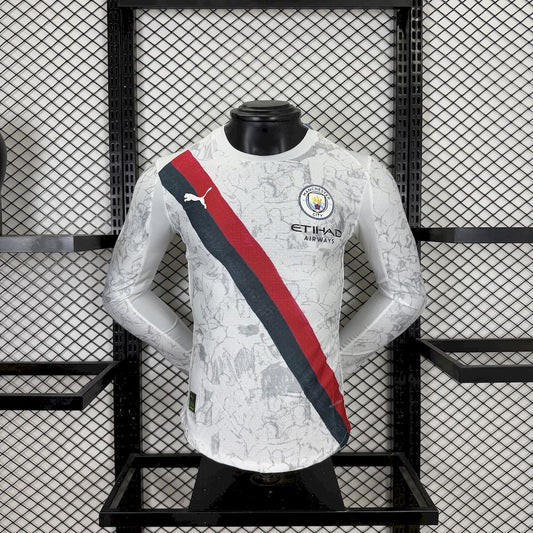 Camisa Manchester City Manga Longa II 2025/26 Jogador Masculina