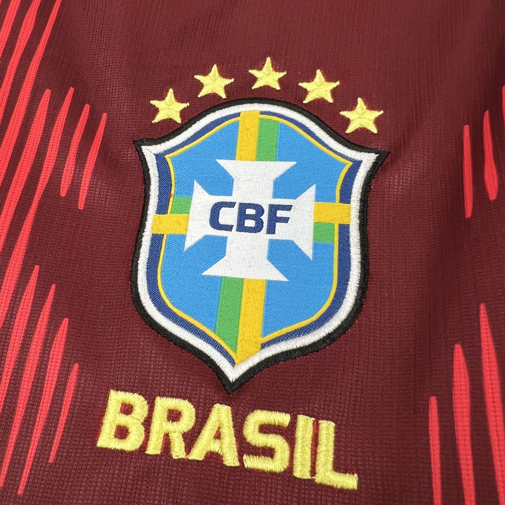 Camisa Goleiro Brasil 2026 Vermelha Jordan – Edição Pré-Jogo Torcedor Masculina COPA DO MUNDO