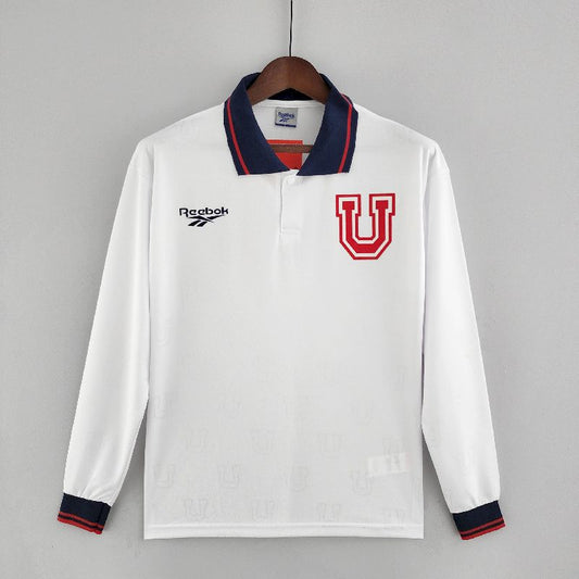 Camisa Retrô Universidad de Chile I Manga Longa 1998 - Branca