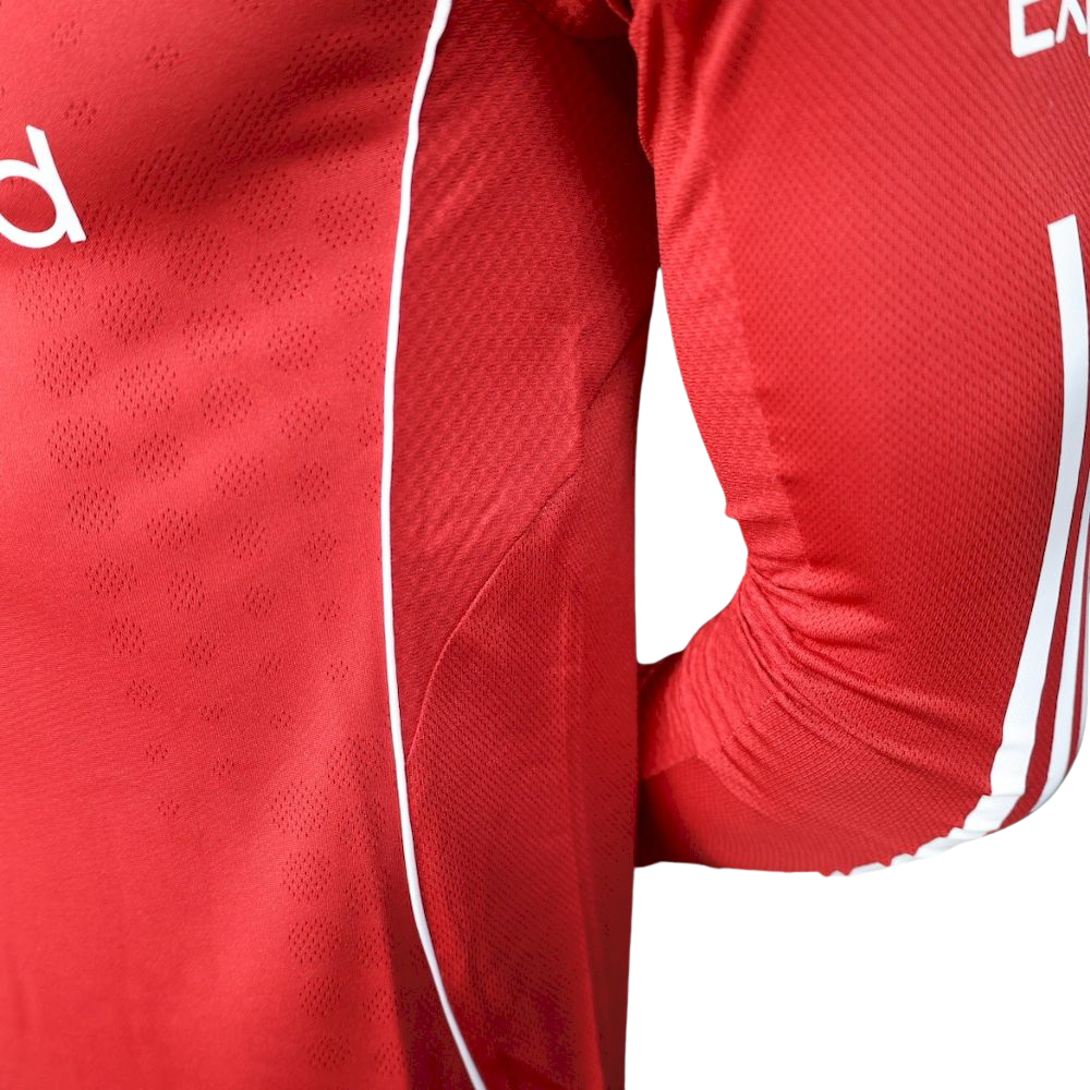 Camisa Liverpool Manga Longa I 2025/26 Jogador Masculina