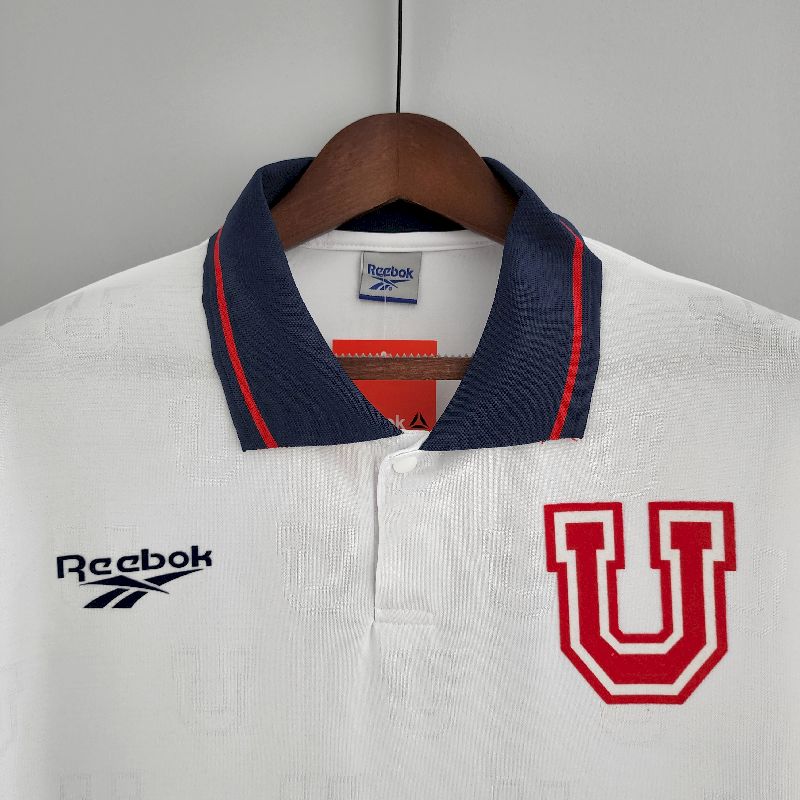 Camisa Retrô Universidad de Chile I Manga Longa 1998 - Branca