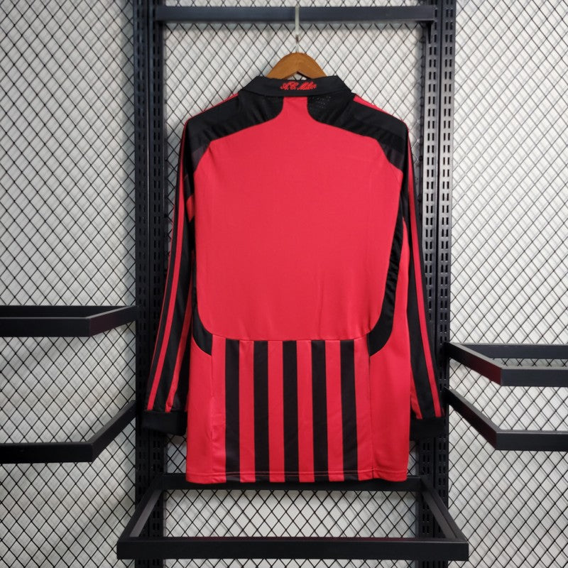 Camisa Retrô AC Milan I Manga Longa 2007/08