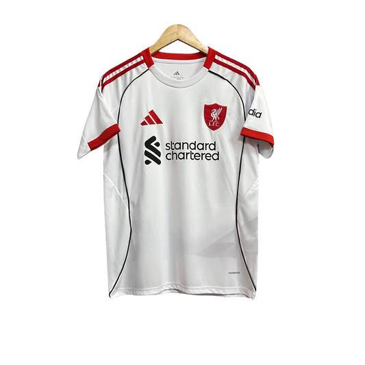 Camisa-Liverpool-away-ii-branca-vermelho-standard-adidas-lfc-time-futebol-champions-league-25-26