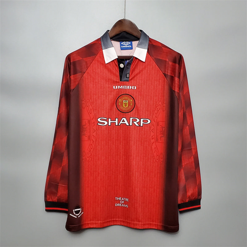 Camisa Retrô Manchester United I Manga Longa 1996